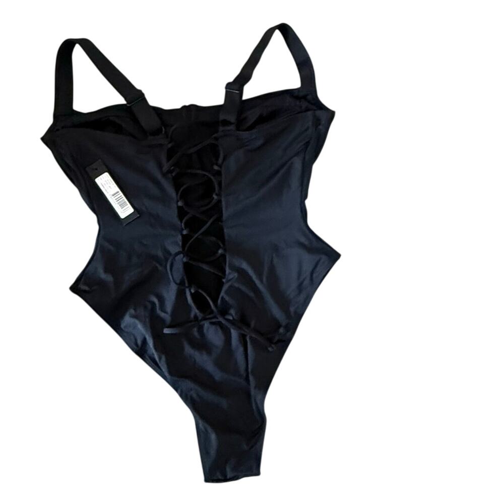 NWT TA3 Lifty High Cut Swimsut, Reg/Long, F/G Cup, Black, XL - Picture 4 of 6